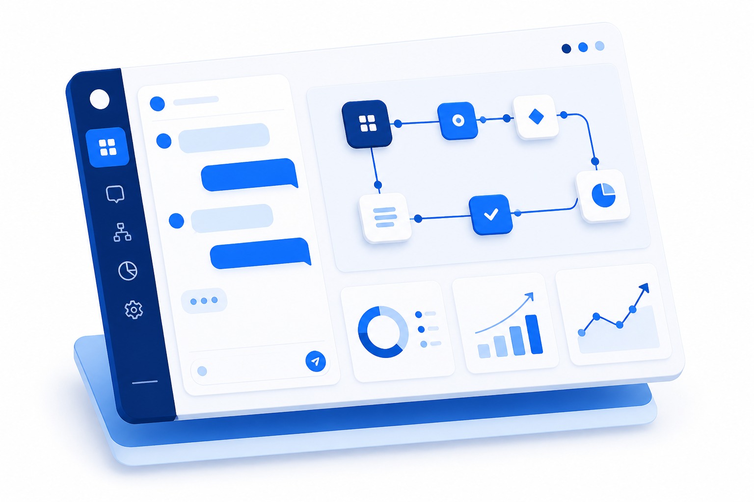 Dashboard de Roma AI con metricas de automatizacion